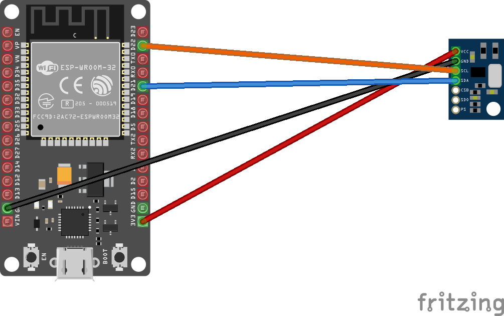 ESP32 Breadboard diagram