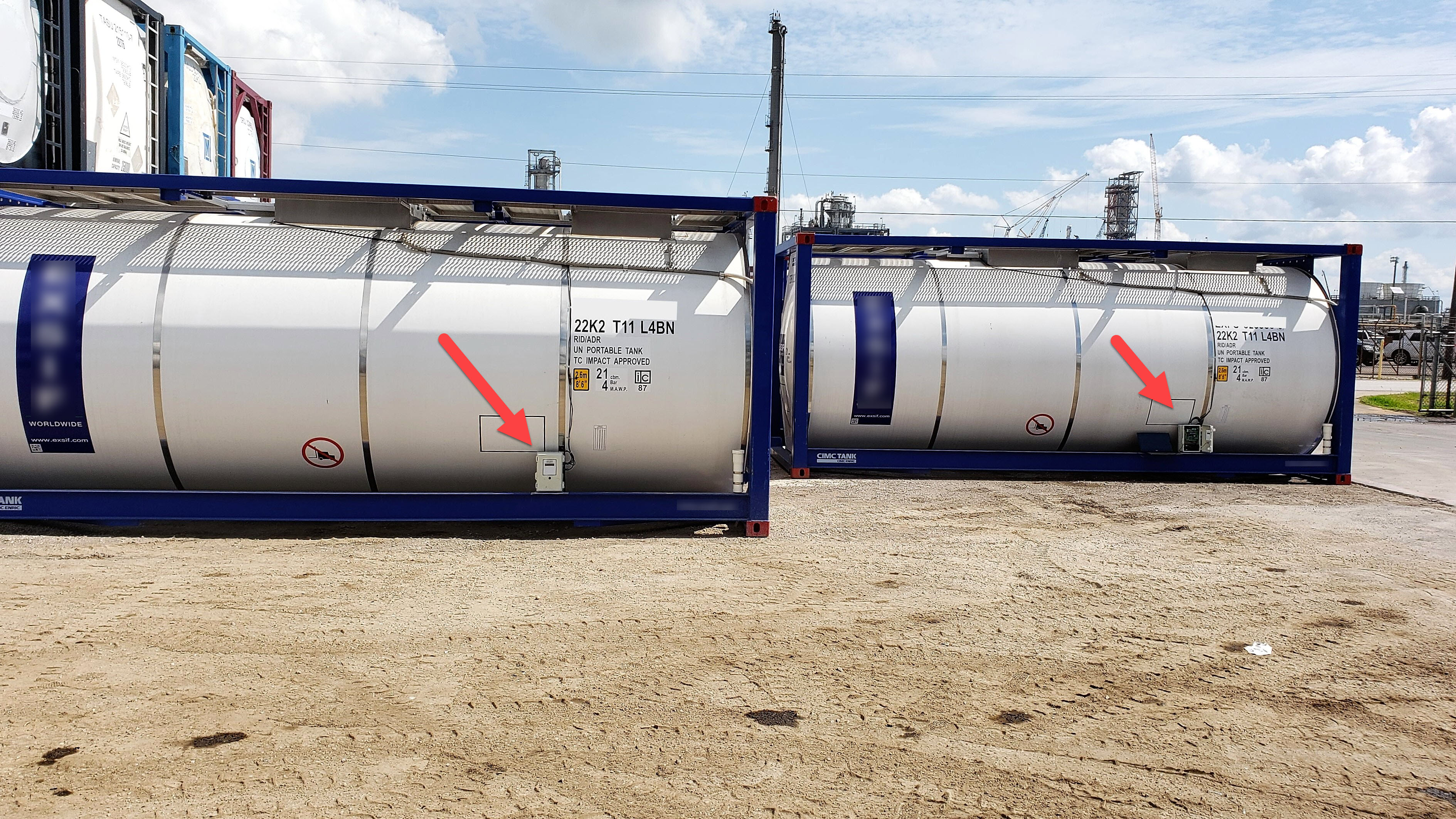 Tanks in staging area