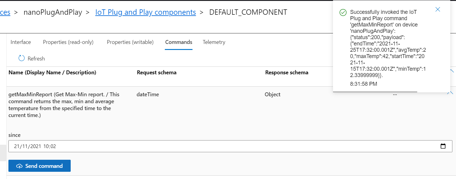 command result