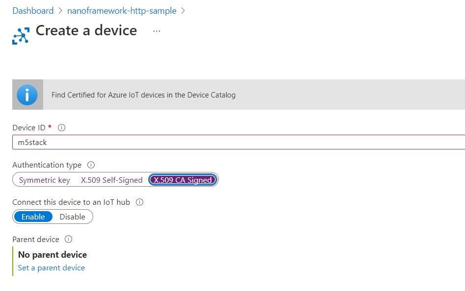 Create a Device in your IoT Hub